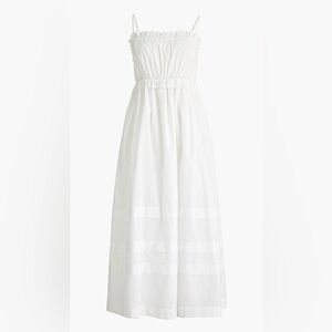 J Crew Squareneck Ruffle Maxi Dress in White 8